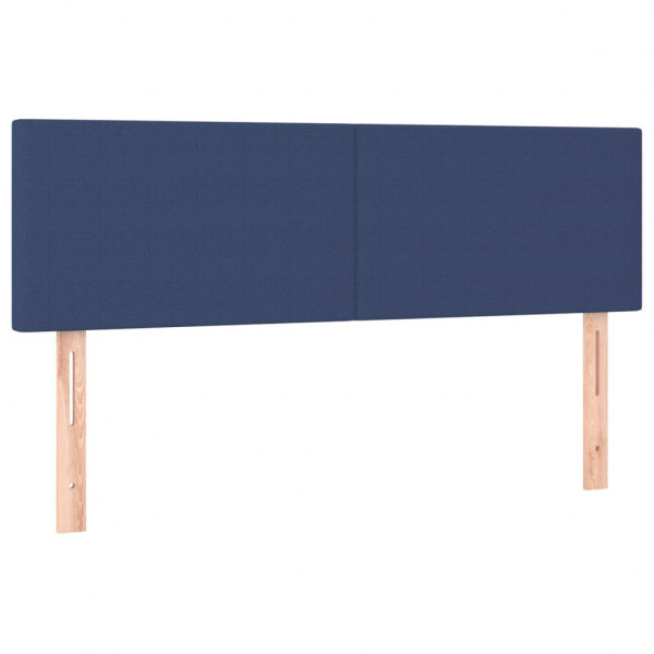 Cabeceira de cama 2 pcs tecido 72x5x78/88 cm azul M 2