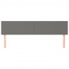 Cabeceira de cama 2 pcs tecido 100x5x78/88 cm cinzento-escuro 3
