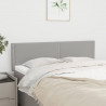 Cabeceira de cama 2 pcs tecido 72x5x78/88 cm cinzento-claro 1