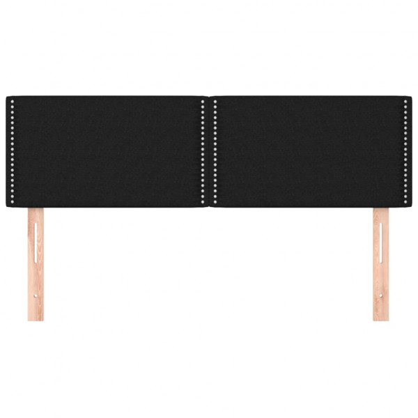 Cabeceros 2 unidades tela negro 72x5x78/88 cm M 3