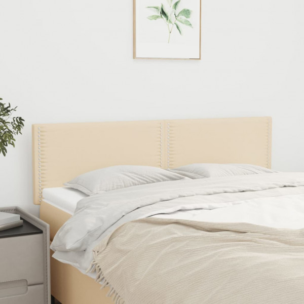 Cabeceros 2 unidades tela color crema 72x5x78/88 cm D