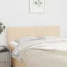 Cabeceira de cama 2 pcs tecido 72x5x78/88 cm creme 1