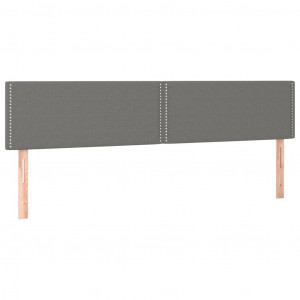 Cabeceros 2 unidades de tela gris oscuro 90x5x78/88 cm H