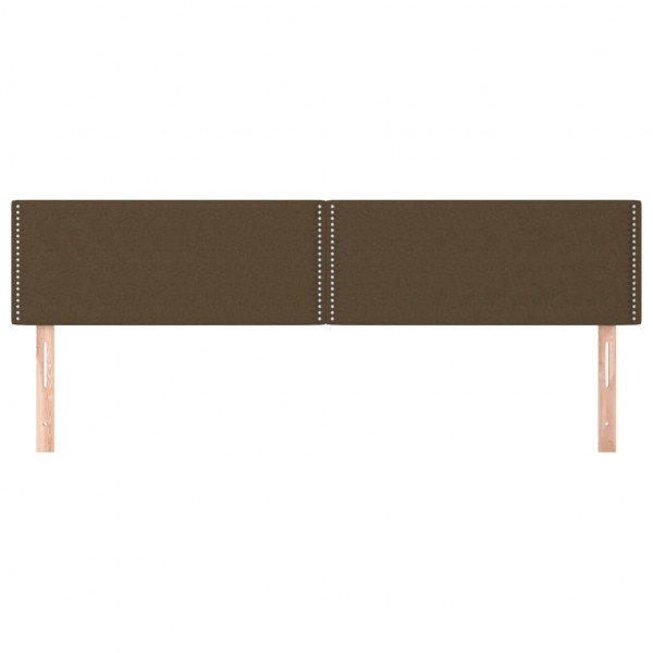 Cabeceira de cama 2 pcs tecido 90x5x78/88 cm castanho M 3