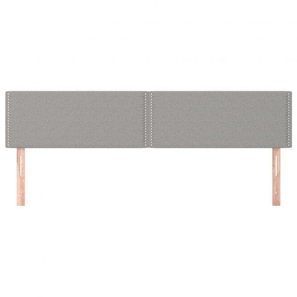 Cabeceros 2 unidades de tela gris claro 100x5x78/88 cm M 3