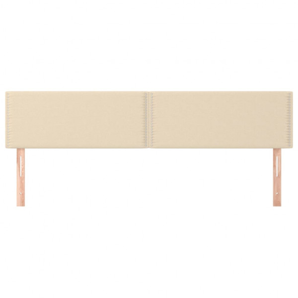 Cabeceira de cama 2 pcs tecido 100x5x78/88 cm creme M 3