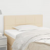 Cabeceira de cama tecido 100x5x78/88 cm creme 1