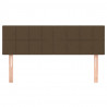 Cabeceira de cama 2 pcs tecido 72x5x78/88 cm castanho-escuro 3
