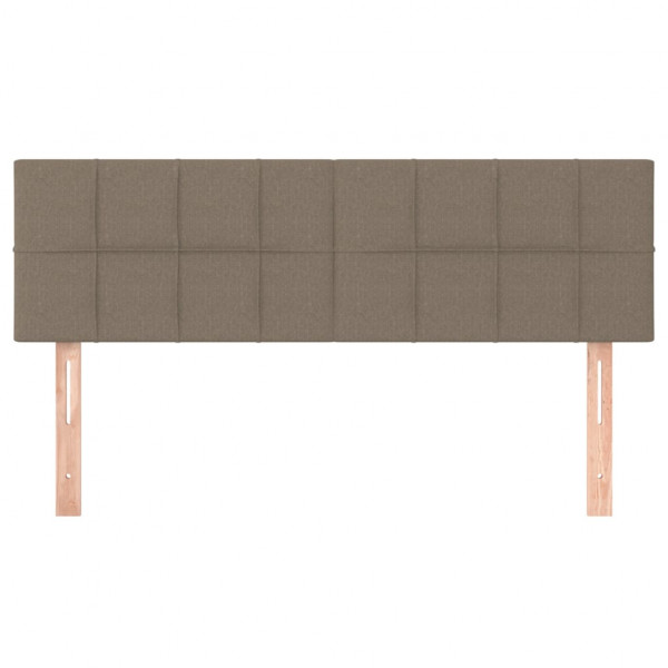 Cabeceira cama 2 pcs tecido 72x5x78/88 cm cinzento-acastanhado M 3