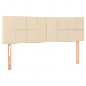 Cabeceira de cama 2 pcs tecido 72x5x78/88 cm creme H
