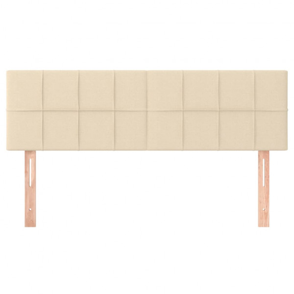Cabeceira de cama 2 pcs tecido 72x5x78/88 cm creme M 3