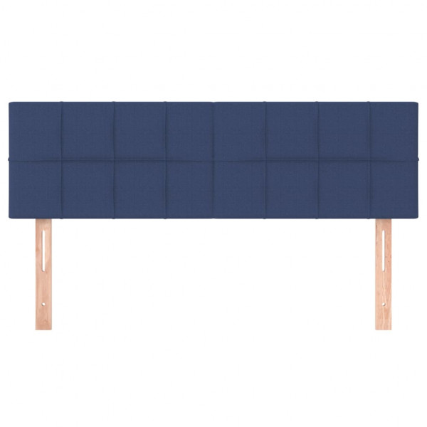 Cabeceira de cama 2 pcs tecido 72x5x78/88 cm azul M 3