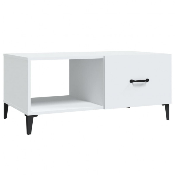 Mesa de centro madera contrachapada blanco 90x50x40 cm M 2