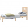 Estructura de cama individual madera maciza de pino 75x190 cm 3