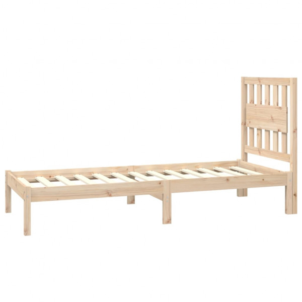 Estructura de cama individual madera maciza de pino 75x190 cm M 5