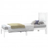 Estrutura de cama pequena solteiro 75x190cm pinho maciço branco 3