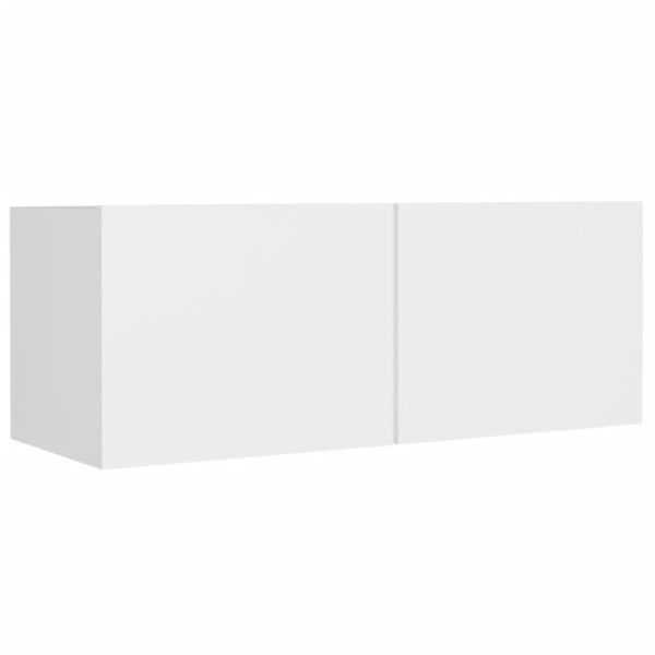 Set de muebles para TV 8 piezas madera contrachapada blanco M 5