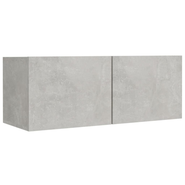 Set de móveis de TV 8 pcs madeira contraplacada cinza concreto M 5