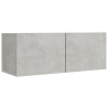 Set de muebles de TV 8 pzas madera contrachapada gris hormigón 5
