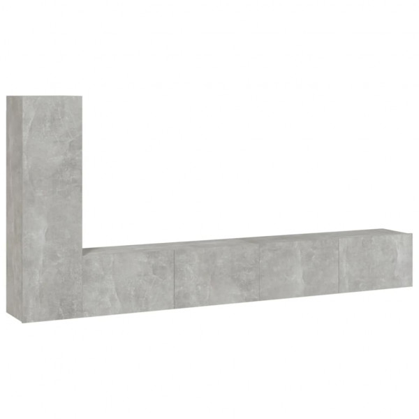 Set de muebles de TV 3 pzas madera contrachapada gris hormigón M 2