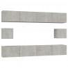 Set de muebles de TV 6 pzas madera contrachapada gris hormigón 2