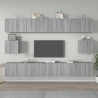 Set de muebles para TV 6 pzas madera contrachapada gris Sonoma 1