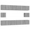 Set de muebles para TV 6 pzas madera contrachapada gris Sonoma 2