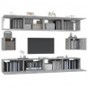 Set de muebles para TV 6 pzas madera contrachapada gris Sonoma 4