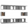 Set de muebles para TV 6 pzas madera contrachapada gris Sonoma 5
