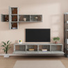 Set de muebles de TV 7 pzas madera contrachapada gris hormigón 3