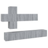 Set de muebles para TV 7 pzas madera contrachapada gris Sonoma 2