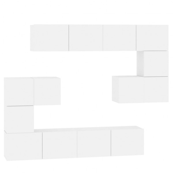 Mueble de pared para TV madera contrachapada blanco M 2