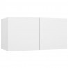 Mueble de pared para TV madera contrachapada blanco 5