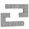 Mueble de pared para TV madera contrachapada gris sonoma 2