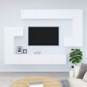 Mueble de pared para TV madera contrachapada blanco 1