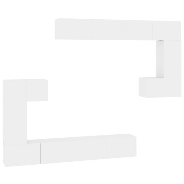 Mueble de pared para TV madera contrachapada blanco M 2