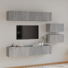 Set de muebles para TV 6 pzas madera contrachapada gris Sonoma 1
