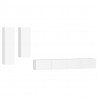 Conjunto móveis de TV 4 pcs madeira processada branco 2