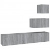 Set de muebles para TV 4 pzas madera contrachapada gris Sonoma 2