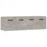 Armarios pared 2 uds contrachapada gris hormigón 80x35x36.5 cm 2