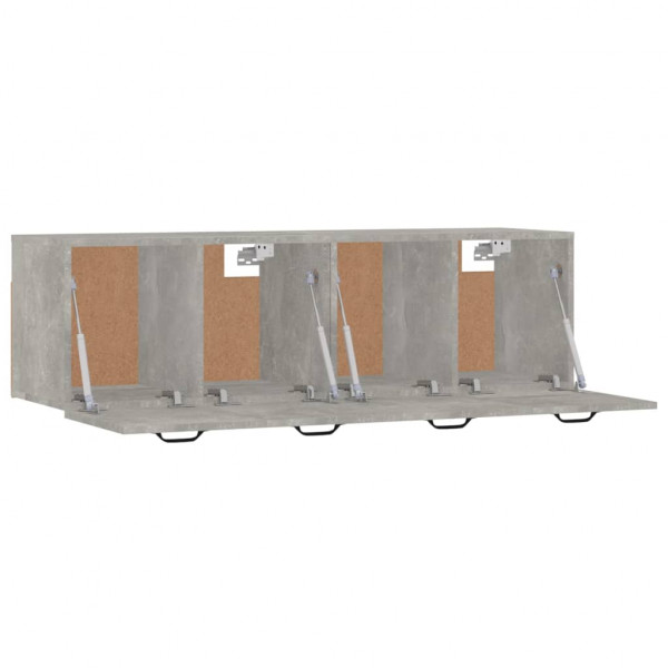 Armarios pared 2 uds contrachapada gris hormigón 80x35x36.5 cm M 5