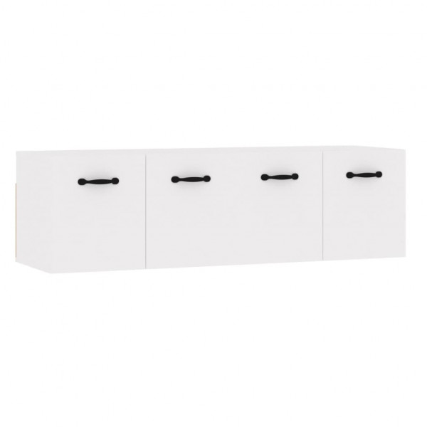 Armarios pared 2 uds contrachapada blanco brillo 80x36.5x35 cm M 2