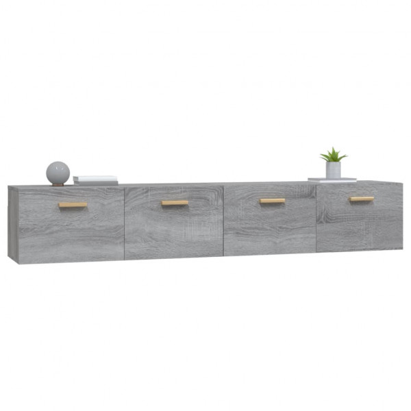 Armarios pared 2 uds contrachapada gris sonoma 100x36.5x35 cm M 5