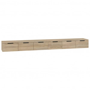 Armarios de pared 2 uds contrachapada roble Sonoma 102x30x20 cm H