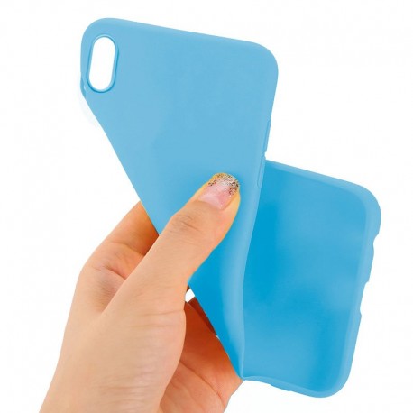 Funda COOL Silicona para iPhone XS Max (Celeste) M 1