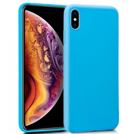 Funda COOL Silicona para iPhone XS Max (Celeste) D