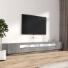 Set muebles TV con LEDs 3 pzas madera contrachapada gris Sonoma 5