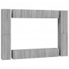 Set de muebles para TV 10 pzas madera contrachapada gris Sonoma 2