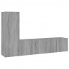 Set de muebles para TV 3 pzas madera contrachapada gris Sonoma 2