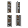 Móveis TV 4 pcs cinza madeira compensada Sonoma 30.5x30x90 cm 4